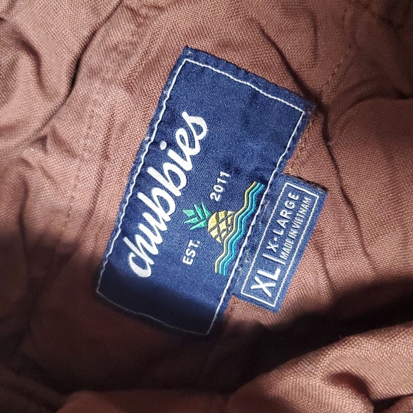 Chubbies 7' Chino Elastic Waist 2pc Shorts Size XL Tan Brown Preppy TRAVERTINES - Picture 11 of 16